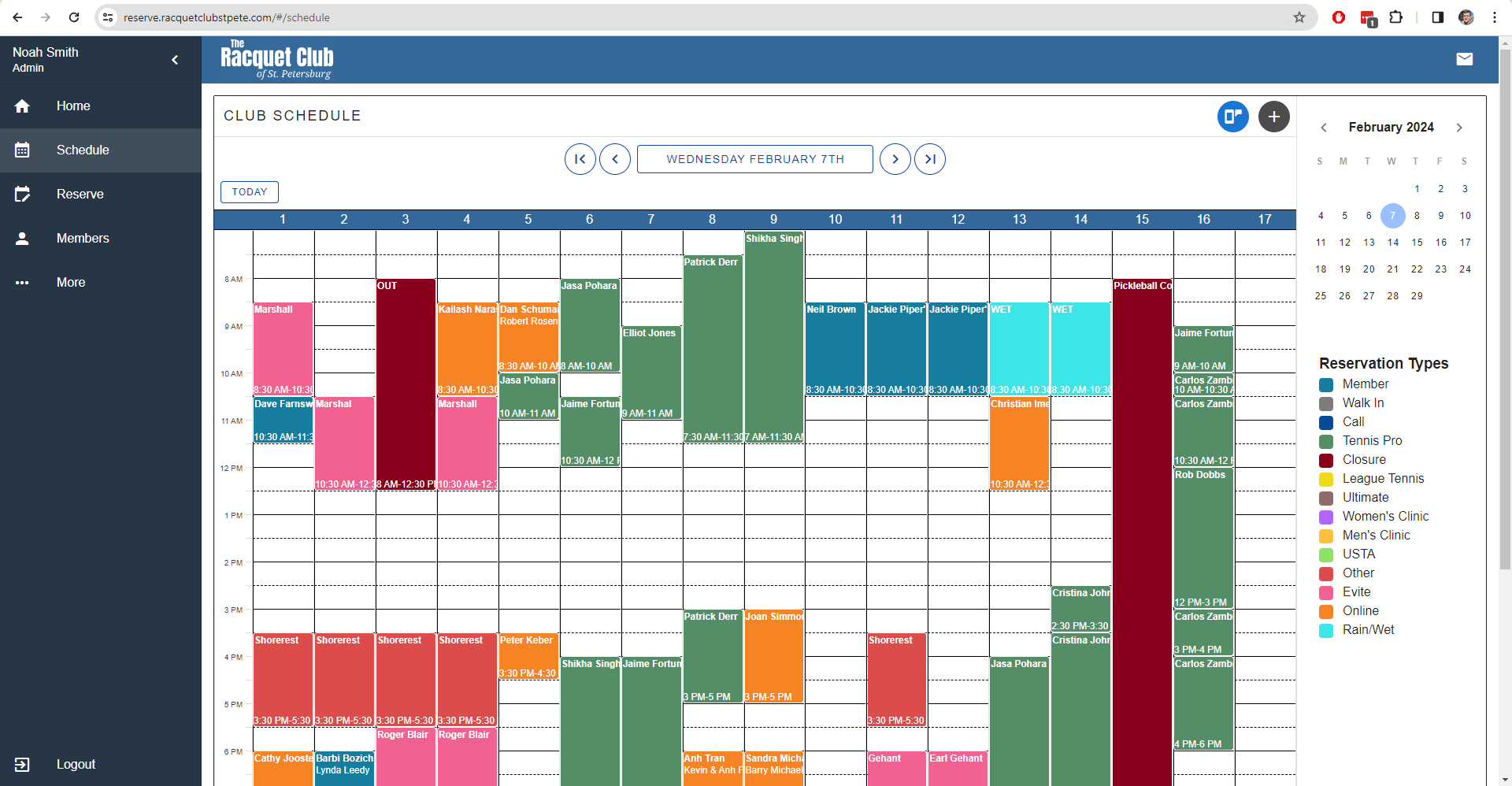Tennis Court Reservation System